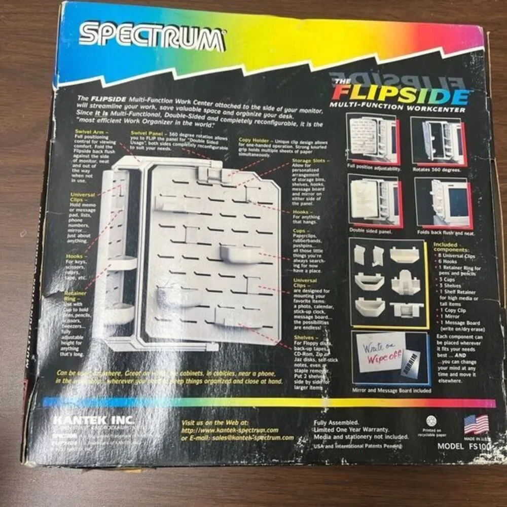 SPECTRUM The Flipside Multi-function Work center Organizer New In‎ Box 1997 USA